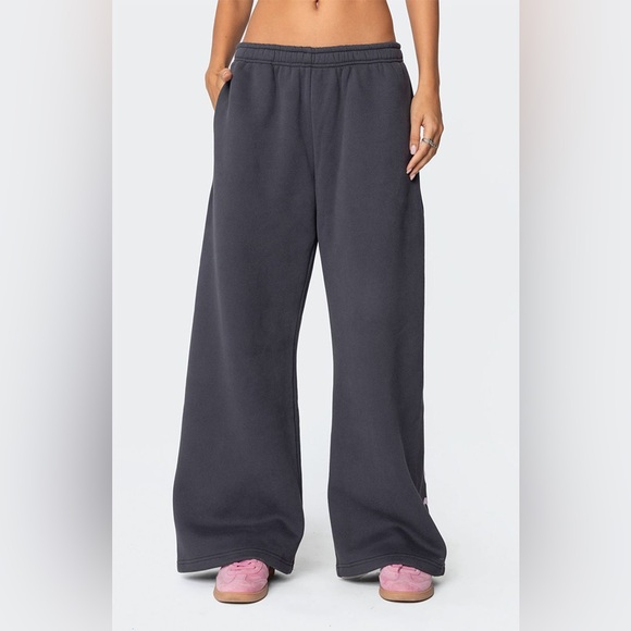 Edikted Bonney Bow Detail Sweatpants Dark Grey L - Picture 3 of 14